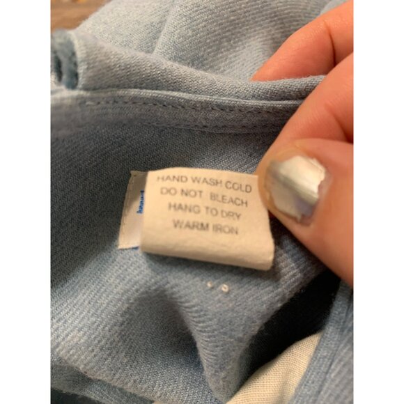 Vintage LVLI & Me Dress Smocked Y2K 90s 80s Fit Flare Party Blue Girls Size 4 - Picture 8 of 8